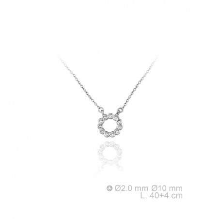 Gargantilla Zirconitas Circulo