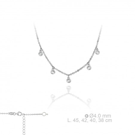 Silver Necklaces with Cubic Zirconium 