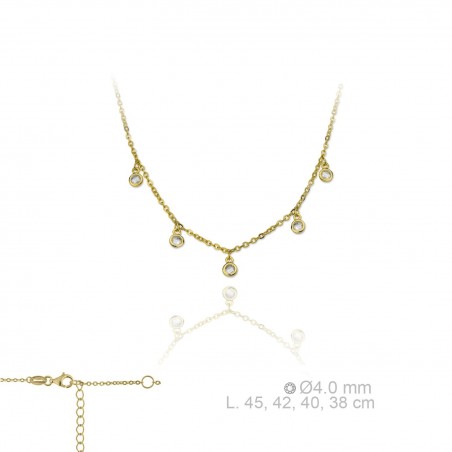 Silver Necklaces with Cubic Zirconium 