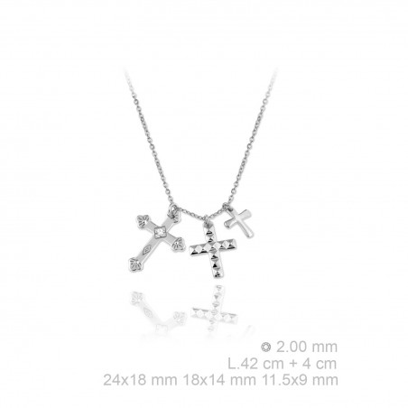 Silver Necklaces with Cubic Zirconium 
