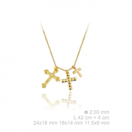 Gargantilha em Prata Esterlina e Zircões (Madrepérola)