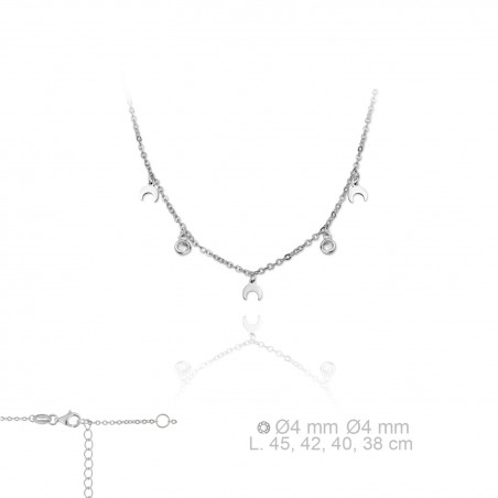 Silver Necklaces with Cubic Zirconium 
