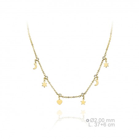 Gargantilla Universo Mixta zirc Dorad.