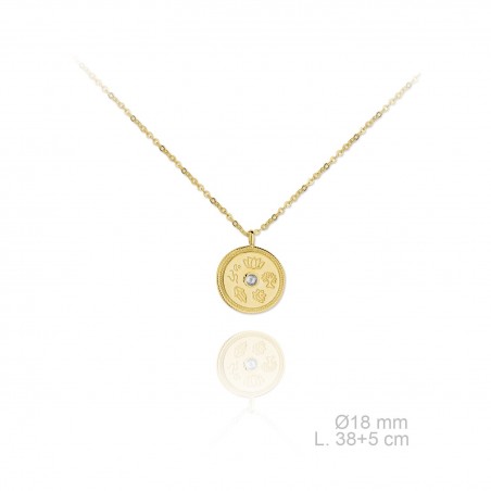 Gargantilha em Prata Esterlina e Zircões (Madrepérola)