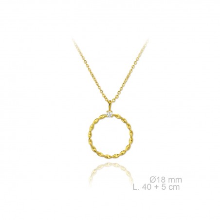 Gargantilla Hera Aro circ. Dorada