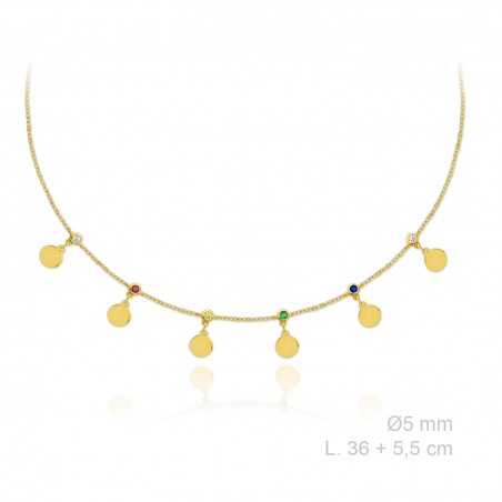 Gargantilla ChapasCirc Dorada ETERNITY