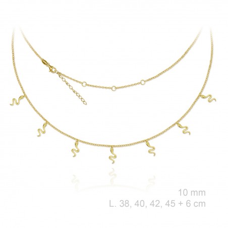 Gargantilla Serpientes Dorada ETERNITY