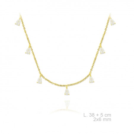 Gargantilla de Plata de Ley y circonitas