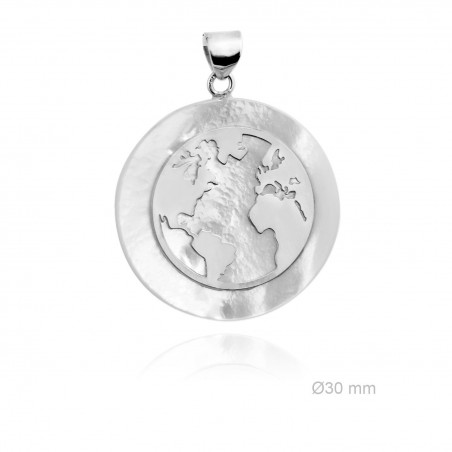 Pingente de Prata Esterlina e Nácar (Madrepérola)