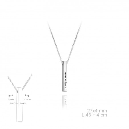 Gargantilla Lingote "La mejor Profe"