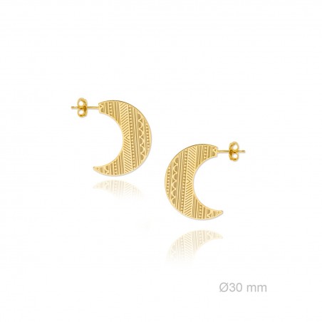 Pendientes Luna Colecc. Inca Dorad.