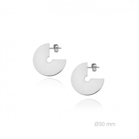Boucles d'oreilles Argent lisse