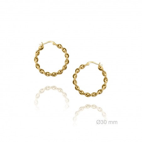 Boucles d'oreilles Argent lisse