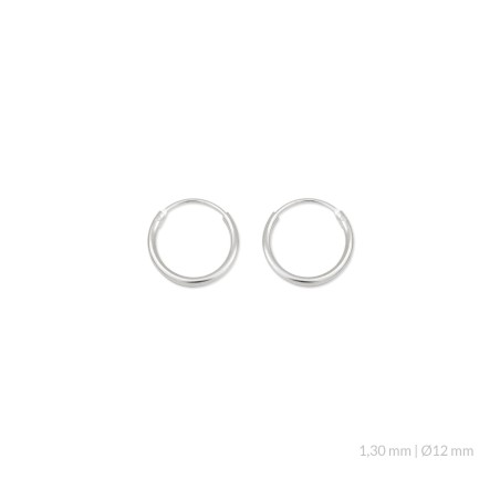 Brincos de Prata Esterlina | Ø12 mm