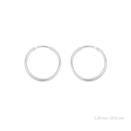 Boucles d'oreilles en Argent | Ø18 mm