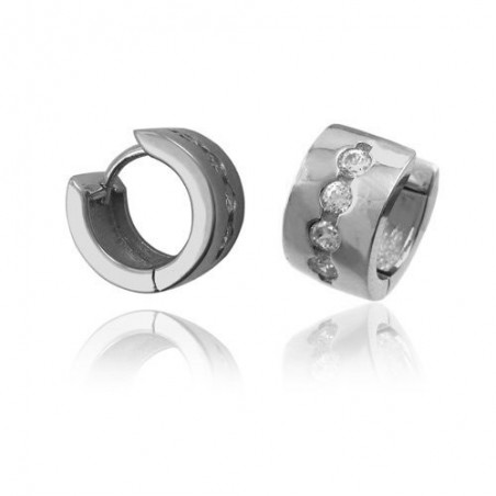 Brincos de Prata Esterlina e Zircônia