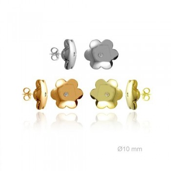 Silver Earrings with Cubir...