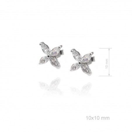 Silver Earrings with Cubir Zirconium 