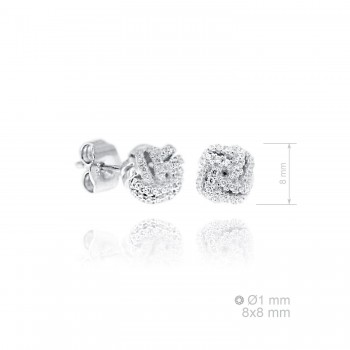 Silver Earrings with Cubir...
