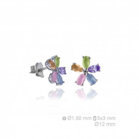 Silver Earrings with Cubir Zirconium 