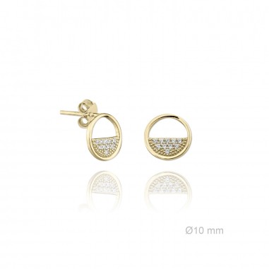 Silver Earrings with Cubir Zirconium 