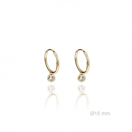 Pendientes aro circ. dorados