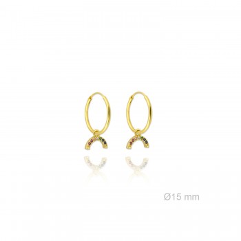 Silver Earrings with Cubir...