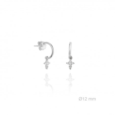 Silver Earrings with Cubir Zirconium