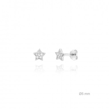 Brincos de Prata Esterlina e Zircônia
