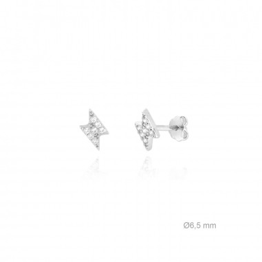 Pendientes de Plata de Ley con Zirconitas 