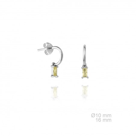 Pendientes de Plata de Ley con Zirconitas
