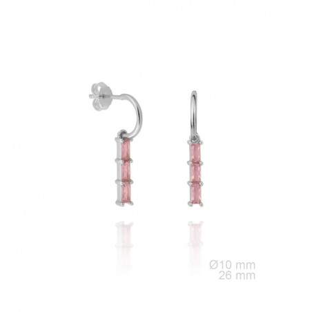 Pendientes de Plata de Ley con Zirconitas