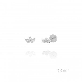 Silver Earrings with Cubir...