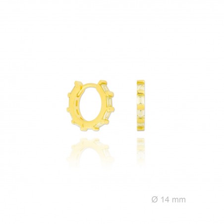 Brincos de Prata Esterlina e Zircônia