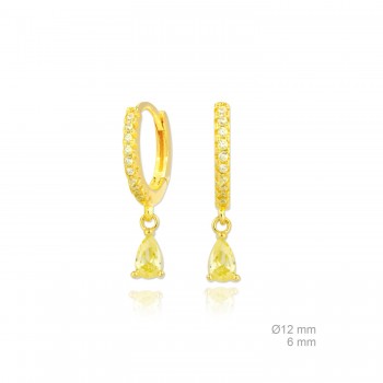 Silver Earrings with Cubir...