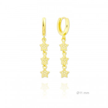 Silver Earrings with Cubir...