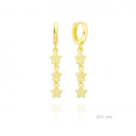 Brincos de Prata Esterlina e Zircônia