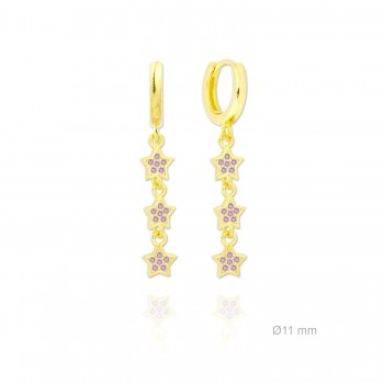 Silver Earrings with Cubir...