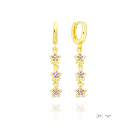 Brincos de Prata Esterlina e Zircônia