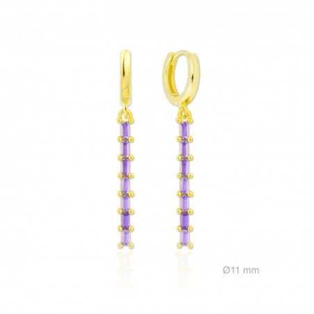 Brincos de Prata Esterlina e Zircônia