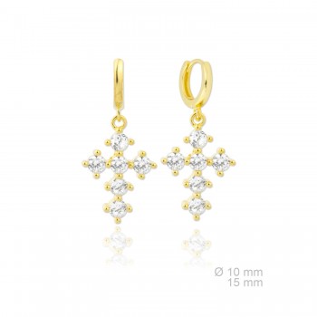 Silver Earrings with Cubir...