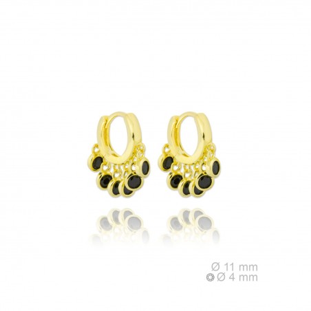 Pendientes de Plata de Ley y Circonita