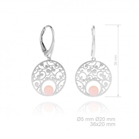 Pendientes de plata con Perla de Concha de Nácar