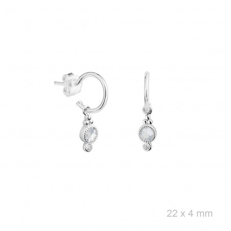 Pendientes Aro Destello Blanco