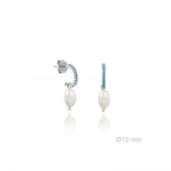 Aros Bali Turquesa Perla