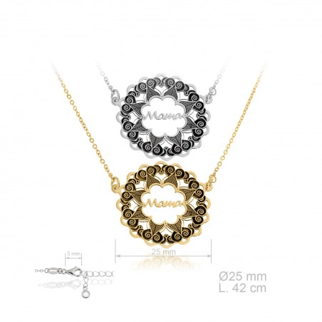 Gargantilla Redonda Calada Mamá