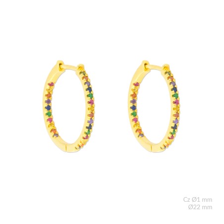 Boucles d'oreilles en Argent | Ø22mm