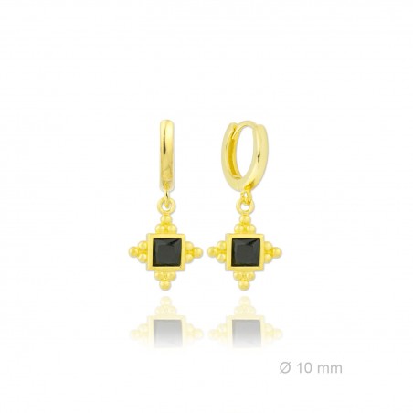 Brincos de Prata Esterlina e Zircônia