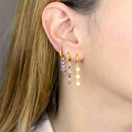 Brincos de Prata Esterlina e Zircônia