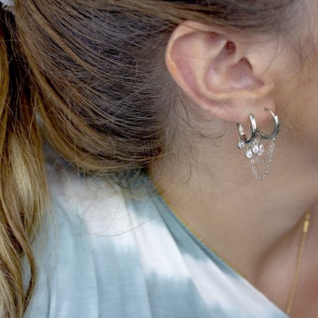 Silver Earrings with Cubir Zirconium